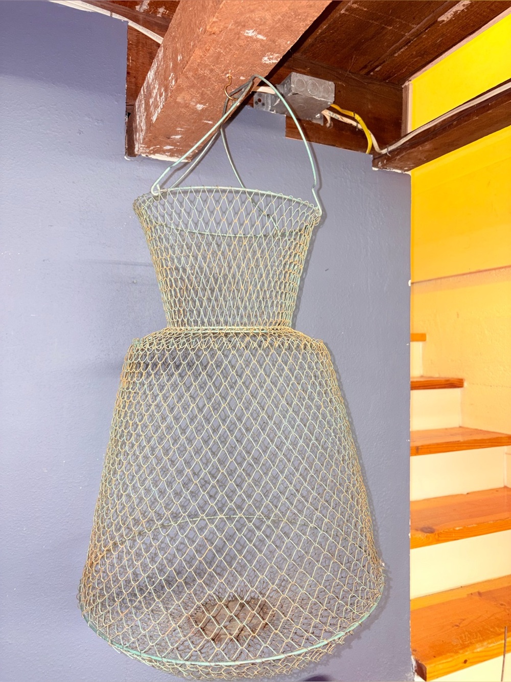 Vintage French Fishing Basket